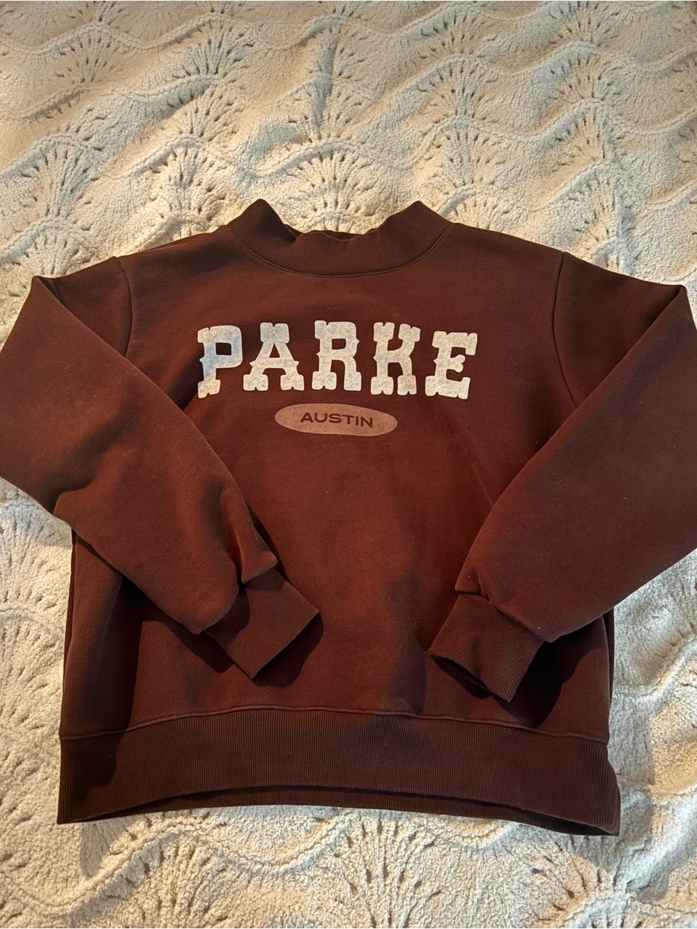 Parke Austin Women's Brown Crewneck Sweatshirt